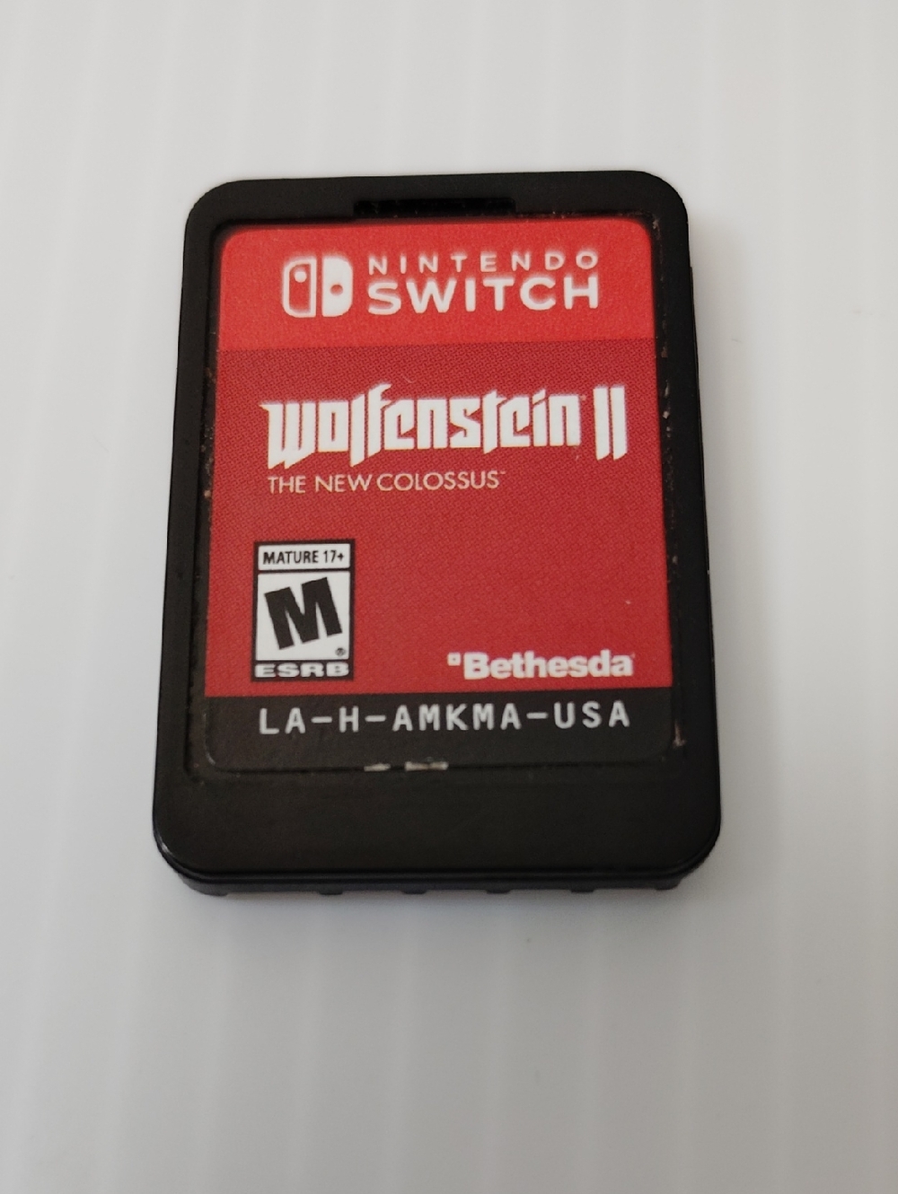 Nintendo Switch Game Card - Wolfenstein II Red/Black